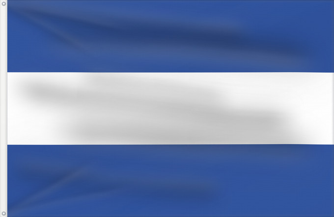 Bandera, con dos ojales metálicos y lado del asta reforzado: Civil Flag of El Salvador	El Salvador	Salvador	Civil flag of El Salvador, ratio 3 5