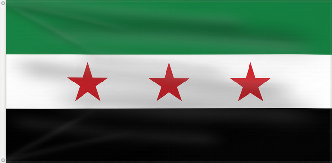 Flag, with two metal eyelets and reinforced hoist: Syria 1930–1958, 1961–1963 The Syrian Independence flag Syrie (1930–1958, 1961–1963) Siria (1930–1958, 1961–1963) Syrien (1930–1958, 1961–1963)