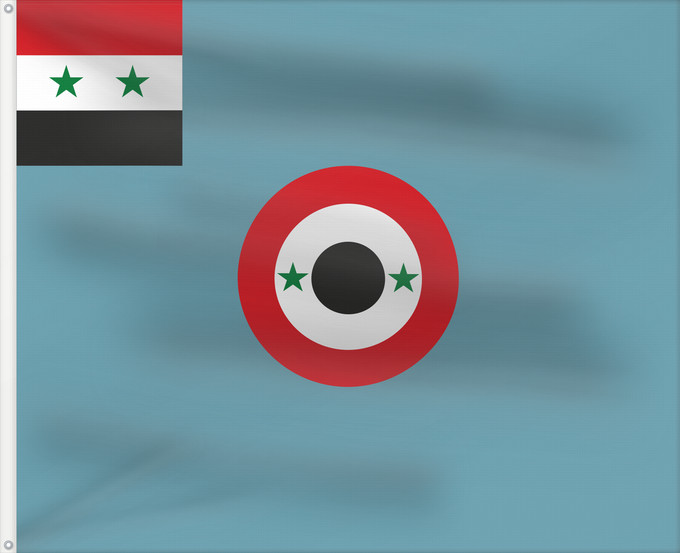 Drapeau, avec deux œillets métalliques et guindant renforcé : Syrian Air Force Ensign