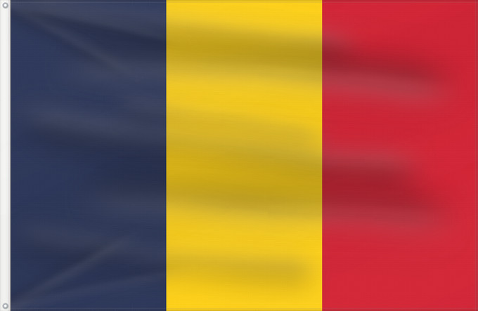 Flag, with two metal eyelets and reinforced hoist: Chad National du Tchad Chad. Proporción 2 3 Tschad Ciad Tsjaad علم تشاد Ĉado Ciadului Čada Tchads