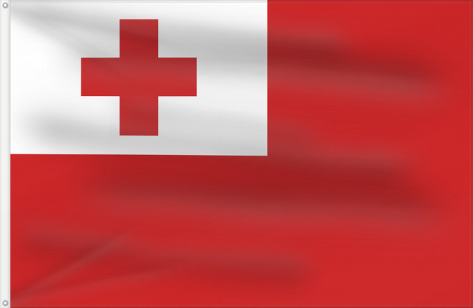Flag, with two metal eyelets and reinforced hoist: Tonga Thonga Brattagh ny Tongey Tonge Fuka ʻo Tonga