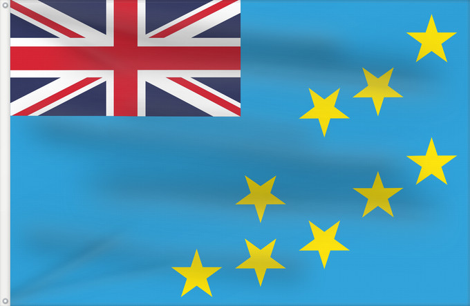 Drapeau, avec deux œillets métalliques et guindant renforcé : Tuvalu