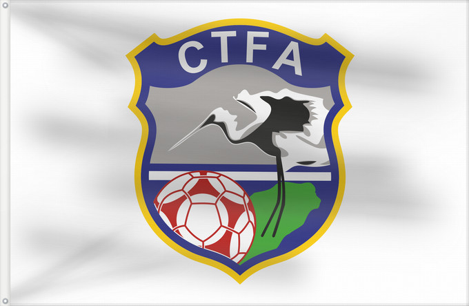 Flag, with two metal eyelets and reinforced hoist: Chinese Taipei Football Association Used by the Chinese Taipei Football Association Usada por la Asociación de Fútbol de China Taipei Utilizada pela Associação de Futebol da China Taipei