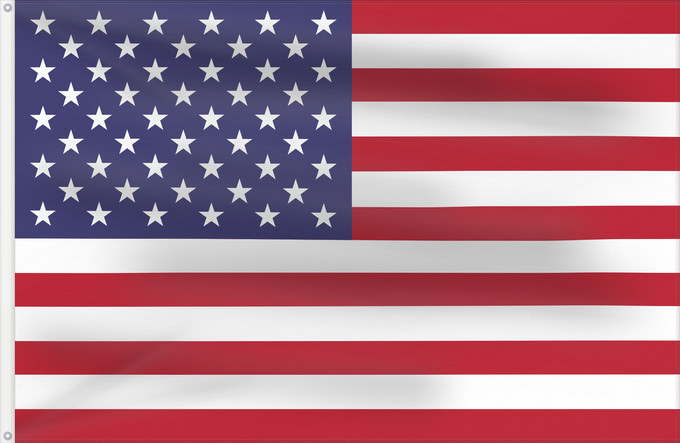 Flag, with two metal eyelets and reinforced hoist: United States Minor Outlying Islands