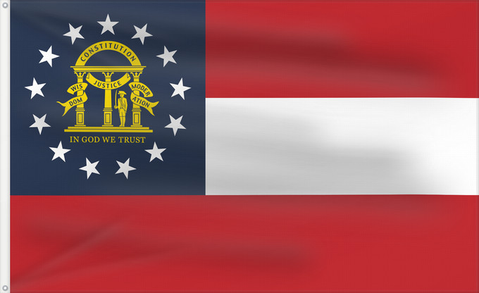 Flag, with two metal eyelets and reinforced hoist: State of Georgia	Georgia