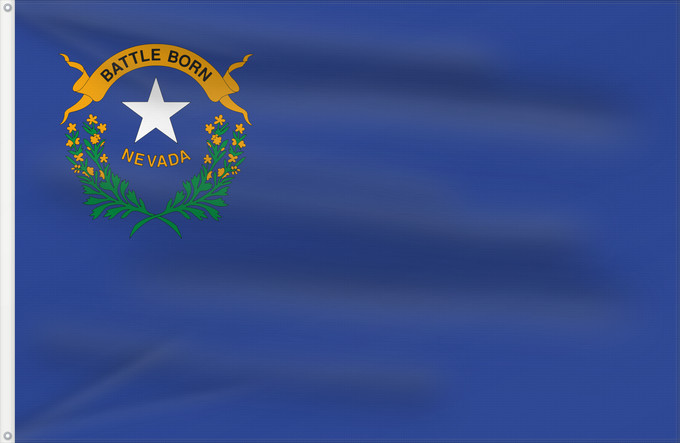 Bandera, con dos ojales metálicos y lado del asta reforzado: Nevada	State of Nevada	ᏁᏩᏓ ᎦᏓᏘ	Ka hae Newaka	Nivatae	Náʼaazhoozh Hahoodzo bidah naatʼaʼí	Флаг Невады	Američke savezne države Nevade