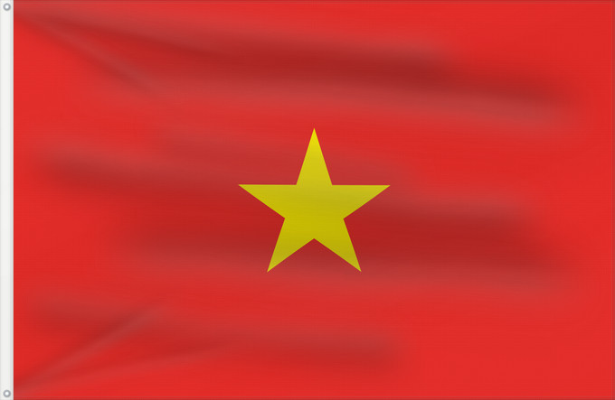 Flag, with two metal eyelets and reinforced hoist: Vietnam	Viêt Nam	Vietnã	Vo Vietnam	علم فيتنام	Vietnamu	Σημαία του Βιετνάμ	Vjetnamio	​越南國旗	​Ye̍t-nàm koet-khì	Vijetnama	越南の国旗 / ベトナムの国旗	Vietnam bayrağı / Вьетнам байрағы	越南의 國旗 / 베트남의 국기	Vietnam tuusu / Вьетнам туусу	ທຸງຊາດຂອງປະເທດຫວຽດນາມ	​越南之旗	Вьетнам төр
