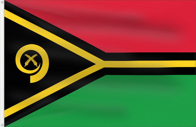 Flag, with two metal eyelets and reinforced hoist: Vanuatu