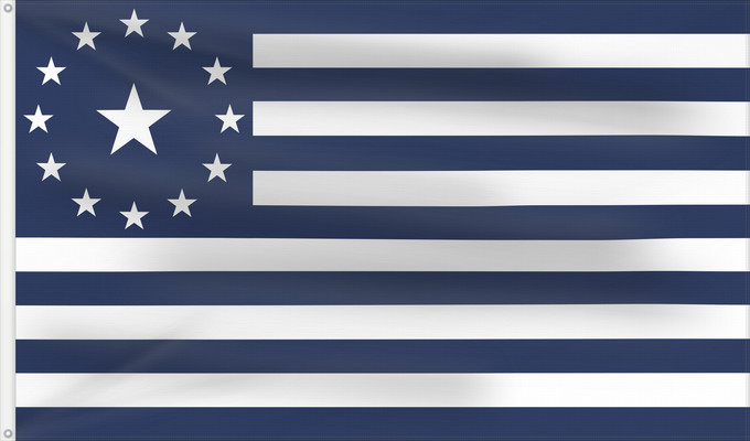 Bandera, con dos ojales metálicos y lado del asta reforzado: Alleged Mormon flag 1877	An modern attempt to recreate an unofficial flag used by members of The Church of Jesus Christ of Latter-day Saints  Mormons  for the State of Deseret  i	Drapeau mormon (non officiel, 1877)	Bandera mormona (no oficial, 1877)	Mormo