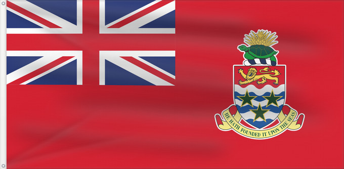 Drapeau, avec deux œillets métalliques et guindant renforcé : Civil Ensign of the Cayman Islands Cayman Islands - Civil Ensign Îles Caïmans - Pavillon Civil Islas Caimán - Pabellón Civil Kaimaninseln - Zivilschiffsflagge Isole Cayman - Insegna Civile