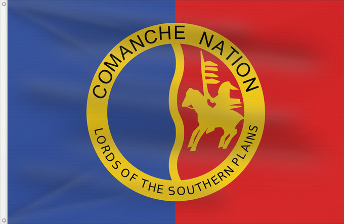 Flag, with two metal eyelets and reinforced hoist: Comanche Nation