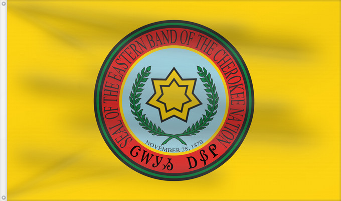 Flag, with two metal eyelets and reinforced hoist: Eastern Band Cherokee