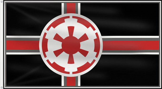 Drapeau, avec deux œillets métalliques et guindant renforcé : first imperial army