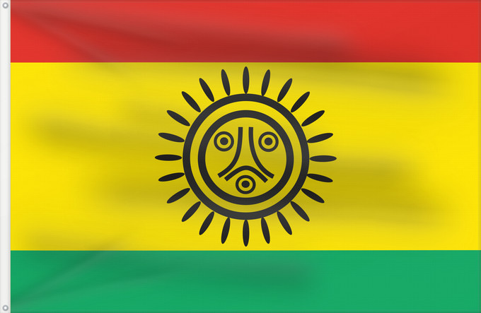 Bandera, con dos ojales metálicos y lado del asta reforzado: Jatibonicu Taino Tribal Nation	The official tribal flag of the Jatibonicu Taino Tribal Nation of Borikén  Puerto Rico