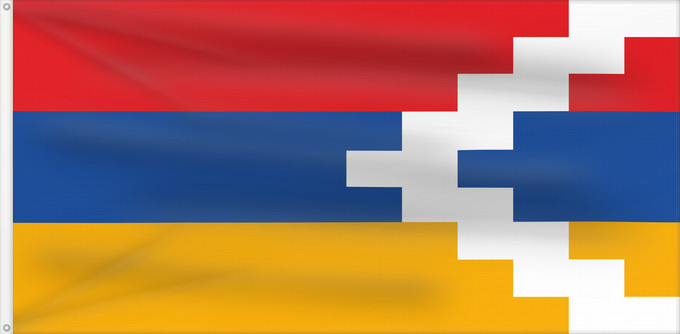 Flag, with two metal eyelets and reinforced hoist: Artsakh Artsaj Artsach