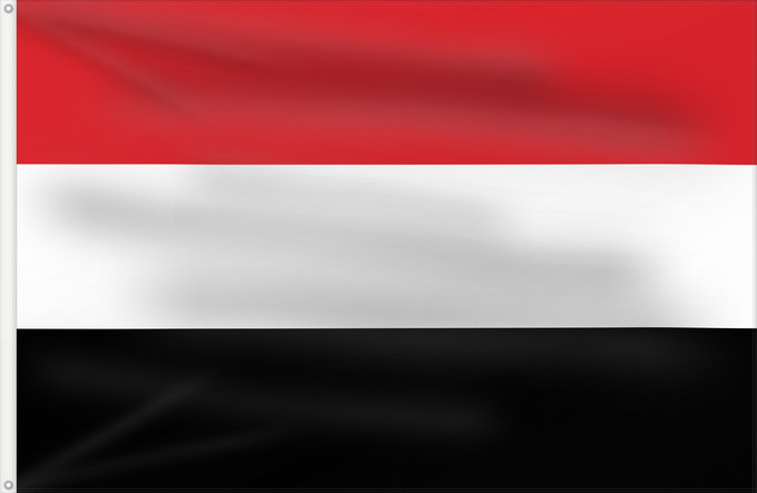 Flag, with two metal eyelets and reinforced hoist: Yemen Yémen Yemen. Proporciones 2 3 Jemen ﻋﻠﻢ الجمهورية ﺍﻟﻴﻤنية Jemeno Флаг Йемена Jemna