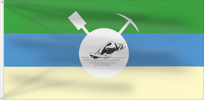 Flag, with two metal eyelets and reinforced hoist: Bafokeng	Royal Bafokeng Nation	Nation Royale Bafokeng