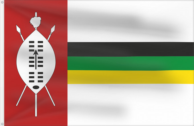 Bandera, con dos ojales metálicos y lado del asta reforzado: KwaZulu flag 1985 KwaZulu homeland from 1985-1994 KwaZulu uit 1985-1994 IFulegi KwaZulu 1985-1994