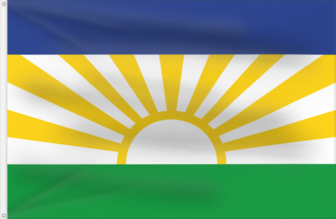 Flag, with two metal eyelets and reinforced hoist: Lebowa Lebowa, tuisland in Suid-Africa Folaga ya Lebowa