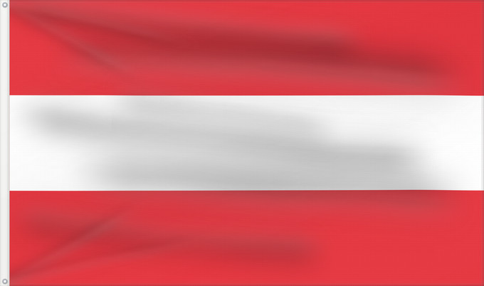 Drapeau, avec deux œillets métalliques et guindant renforcé : Austria	Austria with the red in the Austrian national colours which was official ordered within the Austrian Armed Forces  Bundesheer  in the characteristic  Pantone 032 C”  since May 2018 the Red is ordered in the characteristic  Pantone 186 C”	L Autrich