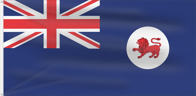 Drapeau, avec deux œillets métalliques et guindant renforcé : Tasmania	Tasmanie	Tasmanien