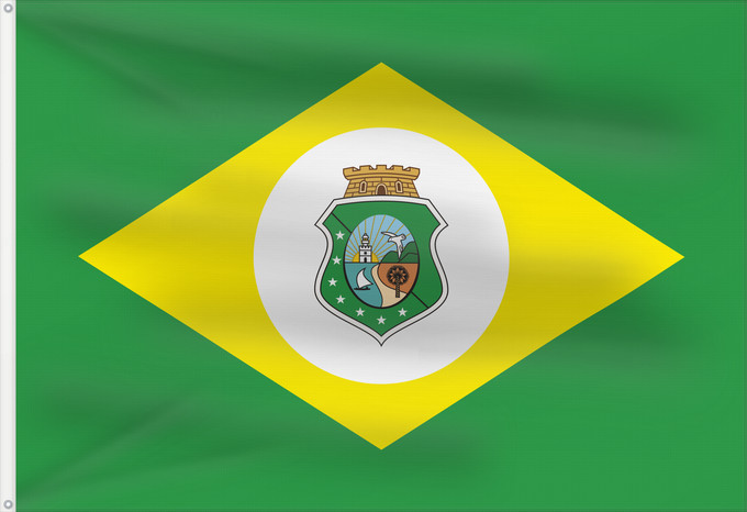 Flag, with two metal eyelets and reinforced hoist: Ceará State of Ceará, Brazil Estado do Ceará, Brasil
