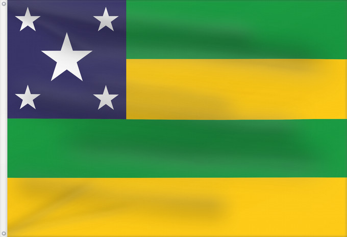 Drapeau, avec deux œillets métalliques et guindant renforcé : Sergipe State of Sergipe, Brazil Sergipe, Brasil