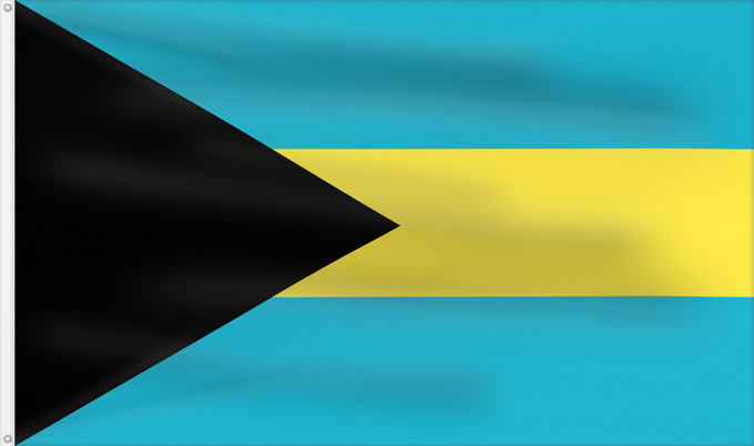 Bandera, con dos ojales metálicos y lado del asta reforzado: Bahamas Bahama Bahama s Das Bahamas Bahamów Y Bahamas La Bahamoj Bahaman Bahámaí Des Bahamas Ala Bahamayê Ynysow Bahama Знаме на Бахамите Pāmitl Bahamah Bahamakuna unanchan Statului Bahamas Флаг Багам Bahamov
