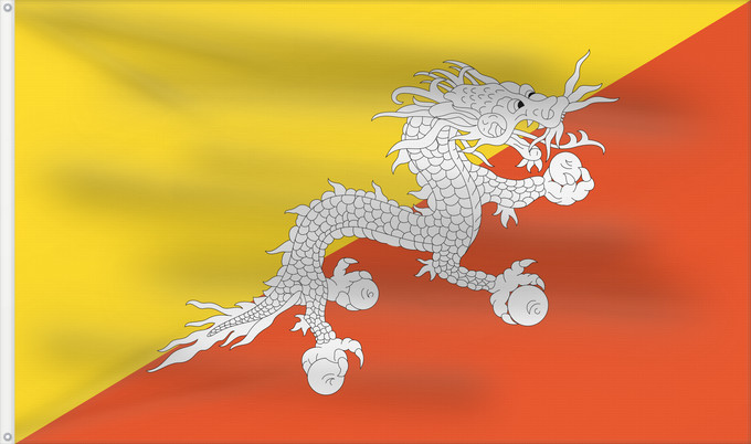 Bandera, con dos ojales metálicos y lado del asta reforzado: Bhutan	Bhoutan	Bután	Butão	علم بوتان	ভূটানের পতাকা	ཧྥ་རན་ས་ཀྱི་དར་ཆ།	Bhutani lipp	Bhutanin	Watawat ng Bhutan	भूटान का ध्वज	Флаг Бутана	Butana	Bhutans	Bhutanu	ธงชาติ ประเทศภูฏาน