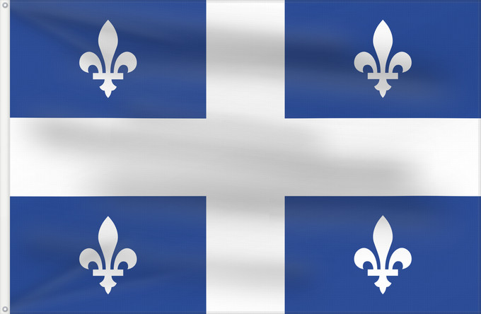 Drapeau, avec deux œillets métalliques et guindant renforcé : Quebec	Québec	Banniel Kebek