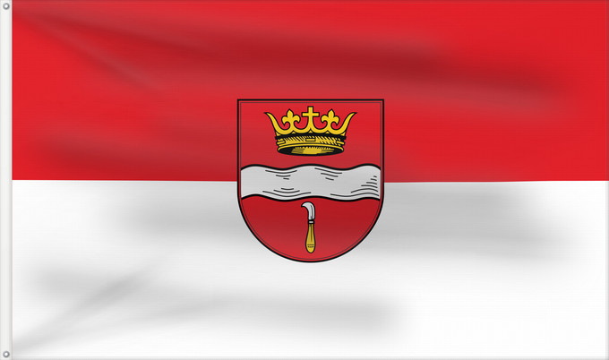 Bandera, con dos ojales metálicos y lado del asta reforzado: Winterbach (Region Stuttgart)