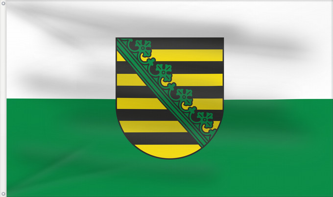 Bandera, con dos ojales metálicos y lado del asta reforzado: Saxony	Civil flag of Saxony	Saxe	Sajonia	Landesflagge Sachsens	Sassonia	Sachsens	Chorhoj Sakskeje	Flaage fon Saksen