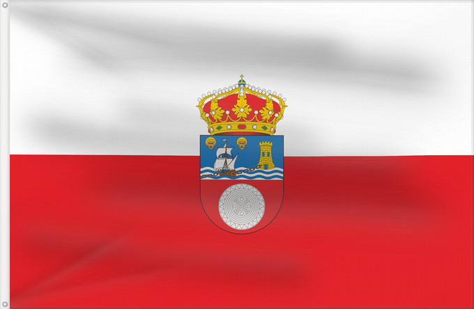 Bandera, con dos ojales metálicos y lado del asta reforzado: Cantabria	Cantabrie	Cantabria  España  La bandera propia de Cantabria es la formada por dos franjas horizontales de igual anchura	Kantabrien