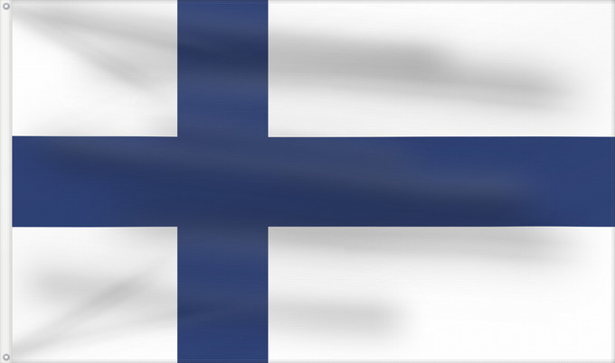 Flagge, mit zwei Metallösen und verstärktem Besatzband: Finland Finlande Finlandia Finnland Finlandese Finlândia Finlandii علم فنلندا Сцяг Фінляндыі Национално знаме на Финландия Finská vlajka Finlands Σημαία της Φινλανδίας Finnlando Soome lipp پرچم فنلاند Suomen Fionlainne Finnország Finnlands Finniae Finnesc