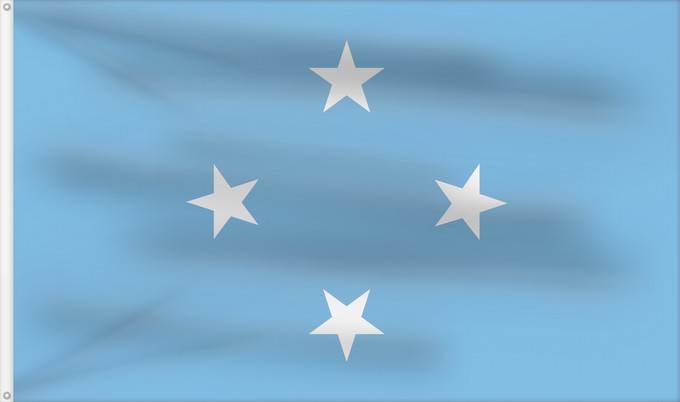 Bandera, con dos ojales metálicos y lado del asta reforzado: Federated States of Micronesia	Micronesia	Micronésie	Mikronesien