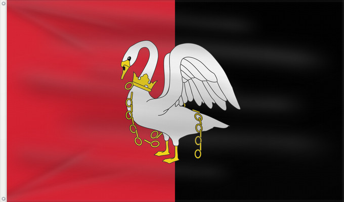 Flag, with two metal eyelets and reinforced hoist: Buckinghamshire