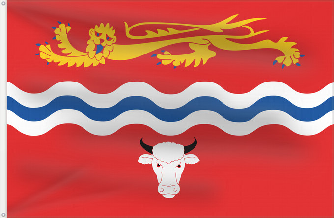 Flag, with two metal eyelets and reinforced hoist: Herefordshire