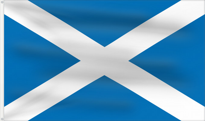 Flag, with two metal eyelets and reinforced hoist: Scotland	L Écosse	Escocia	Schottland	Scozia	Schotland	Escócia	Szkocji	Scotlandes	علم اسكتلندا	Знаме на Шотландия	Banniel Bro-Skos	Skotská vlajka	Yr Alban	Skotlands	Σημαία της Σκωτίας	Skotio	Šotimaa lipp	پرچم اسکاتلند	Skotlannin	HAlban	H-Alba	Brattagh ny h
