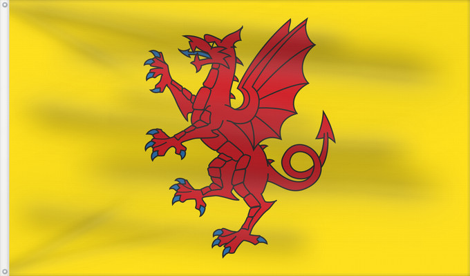 Flag, with two metal eyelets and reinforced hoist: Somerset