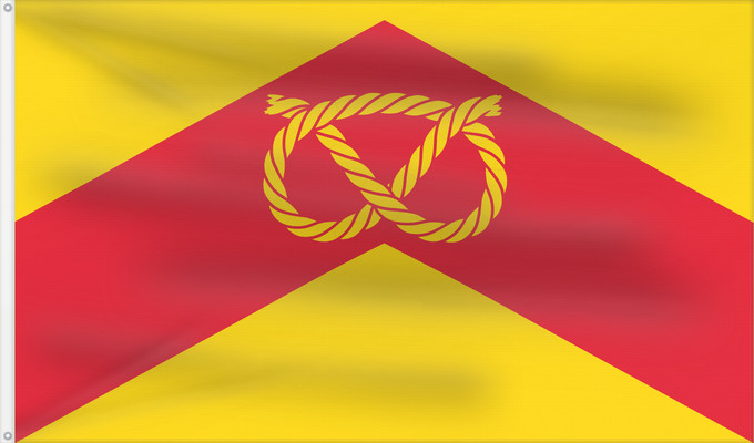 Flag, with two metal eyelets and reinforced hoist: Staffordshire	Le Staffordshire	The county flag of Staffordshire