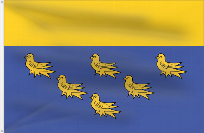 Bandiera, con due occhielli metallici e lato dell'asta rinforzato: West Sussex