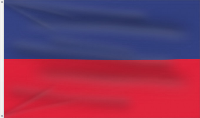 Flag, with two metal eyelets and reinforced hoist: Haiti  civil	Civil flag of Haiti	Haïti	Haití	Haiti