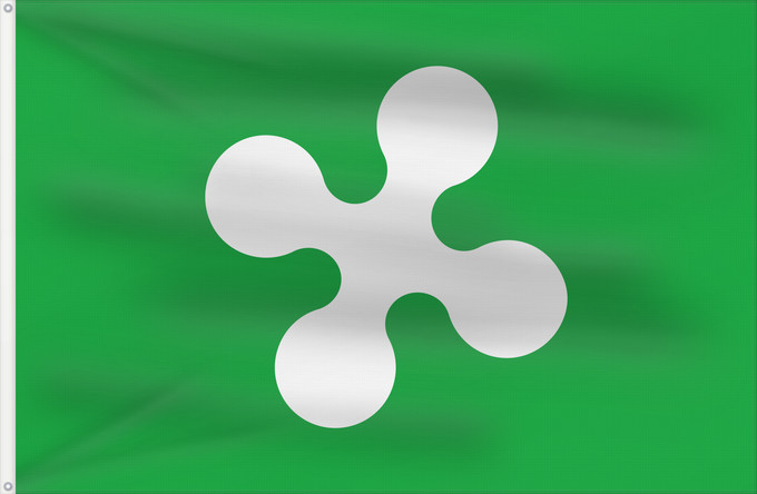 Drapeau, avec deux œillets métalliques et guindant renforcé : Lombardy	Italian region Lombardy	Lombardie	Lombardía	Lombardei	Regione italiana Lombardia