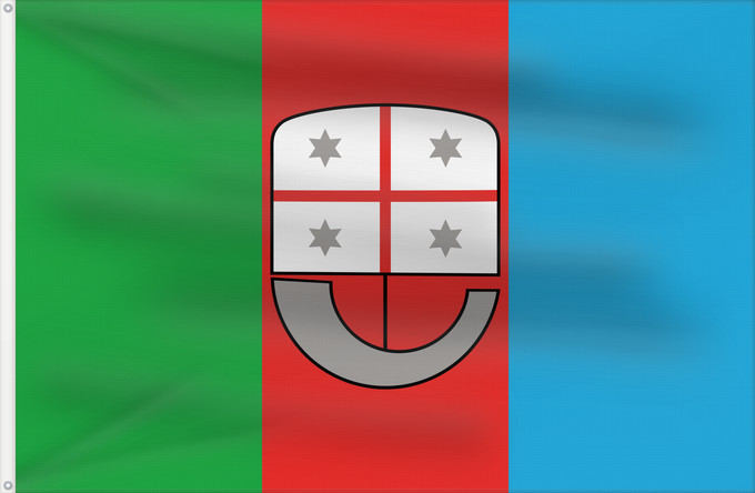 Drapeau, avec deux œillets métalliques et guindant renforcé : Liguria	Italian region Liguria	ligure	Ligurien	Regione italiana Liguria