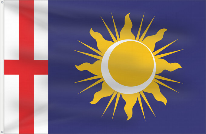 Bandiera, con due occhielli metallici e lato dell'asta rinforzato: Milan Province Province of Milan Province de Milan Provincia de Milano Provinz Mailand Provincia di Milano