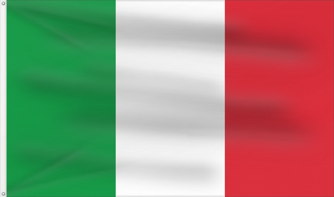 Flag, with two metal eyelets and reinforced hoist: Italy	Italie	Italia	Italien