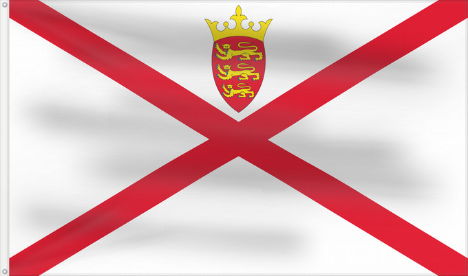 Flag, with two metal eyelets and reinforced hoist: Jersey Jersey (Kanalinsel) Maglia
