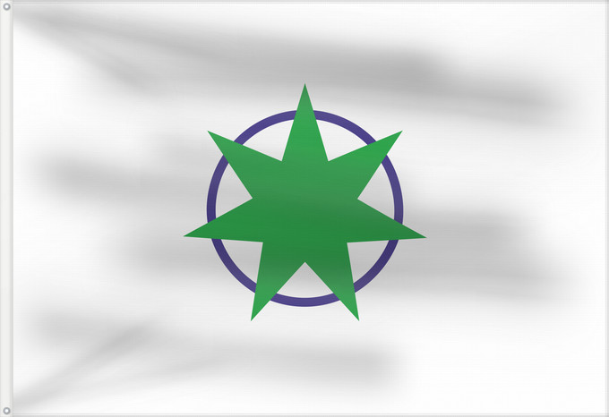 Flag, with two metal eyelets and reinforced hoist: Aomori