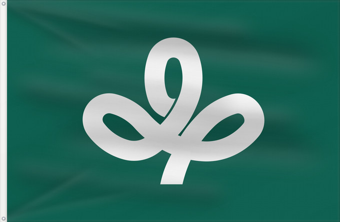 Drapeau, avec deux œillets métalliques et guindant renforcé : Miyagi Prefecture préfecture de Miyagi prefectura de Miyagi Präfektur Miyagi, Prefettura di Miyagi 宮城県旗