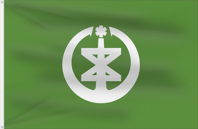 Bandera, con dos ojales metálicos y lado del asta reforzado: Niigata